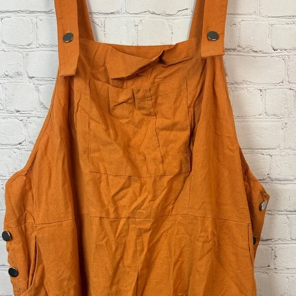 BloomChic Orange Midi Pinafore Dress Plus Size 2X - Picture 5 of 7